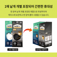 KF-94 블루나 페이스핏매션 블랙 황사마스크 1BOX 30매