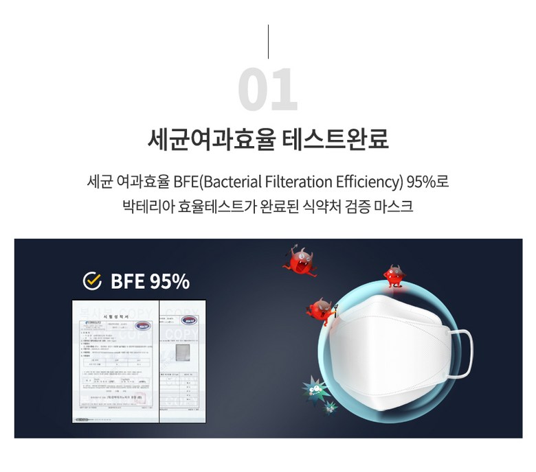 블루나 KF-AD 어린이용 소형 마스크 1BOX  30매 끈조절